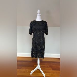 Vintage 1980s Mark & John by Sam Beaded Dress